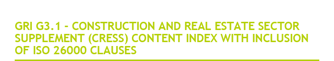GRI Context Index Inclusion of ISO 26000 Clauses