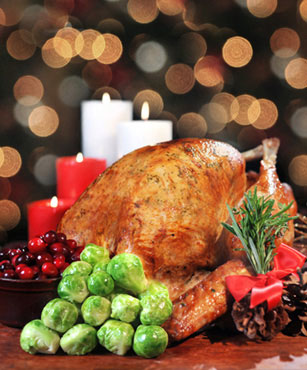 Traditional Roast Turkey with Chestnut Sage stuffing, Cranberry Chutney and Port Wine Gravy